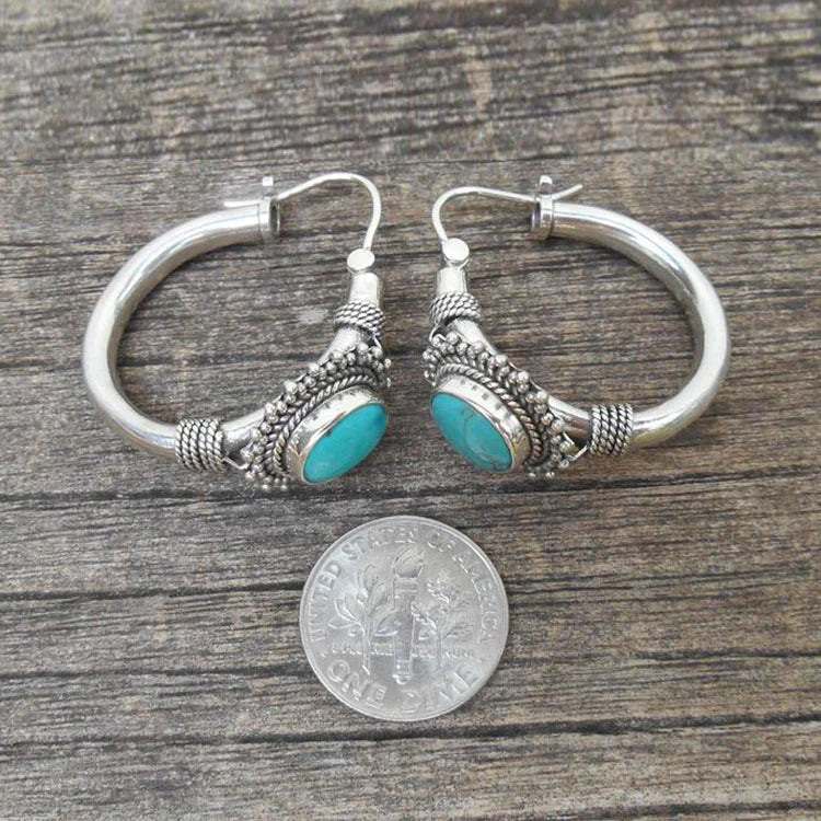 Isla | Sterling Silver Turquoise Earrings
