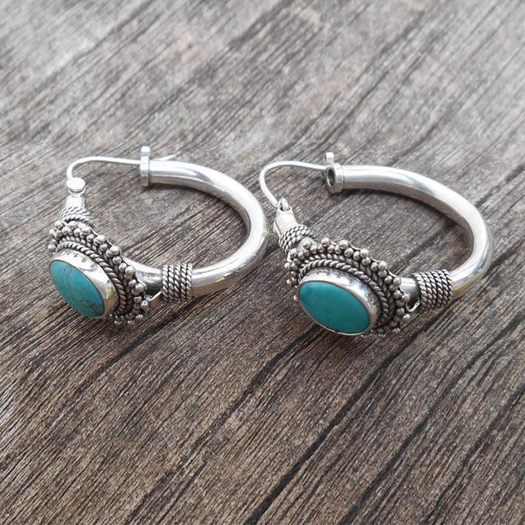 Isla | Sterling Silver Turquoise Earrings