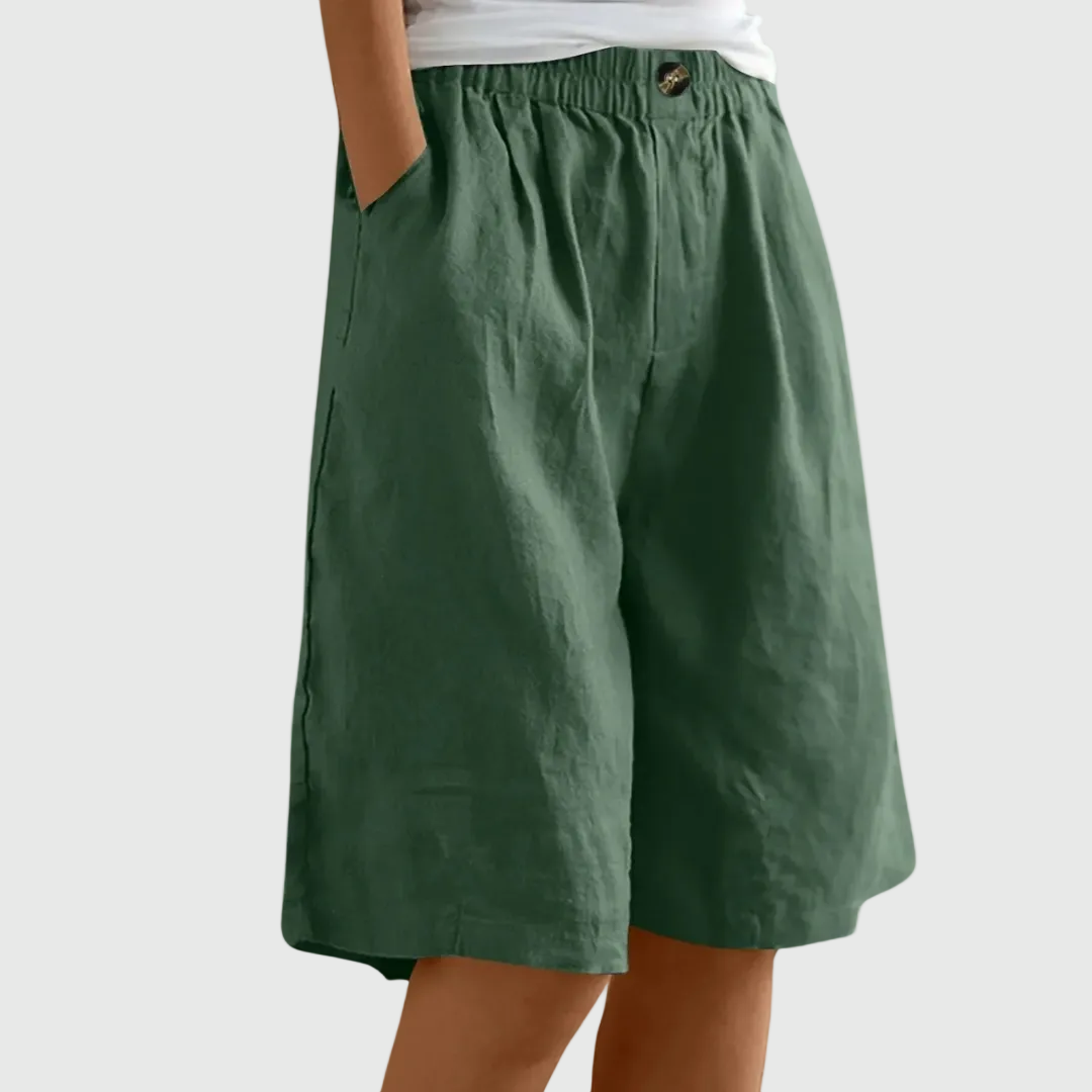 ROSE | WIDE-LEG ELASTIC WAIST SUMMER SHORTS