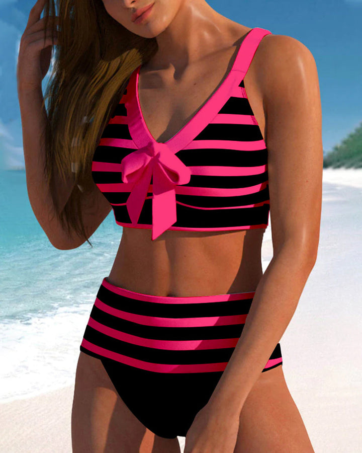 BÉIBHINN | HIGH-WAISTED STRIPED BIKINI
