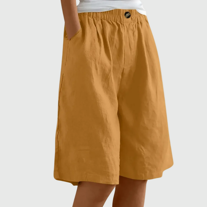 ROSE | WIDE-LEG ELASTIC WAIST SUMMER SHORTS