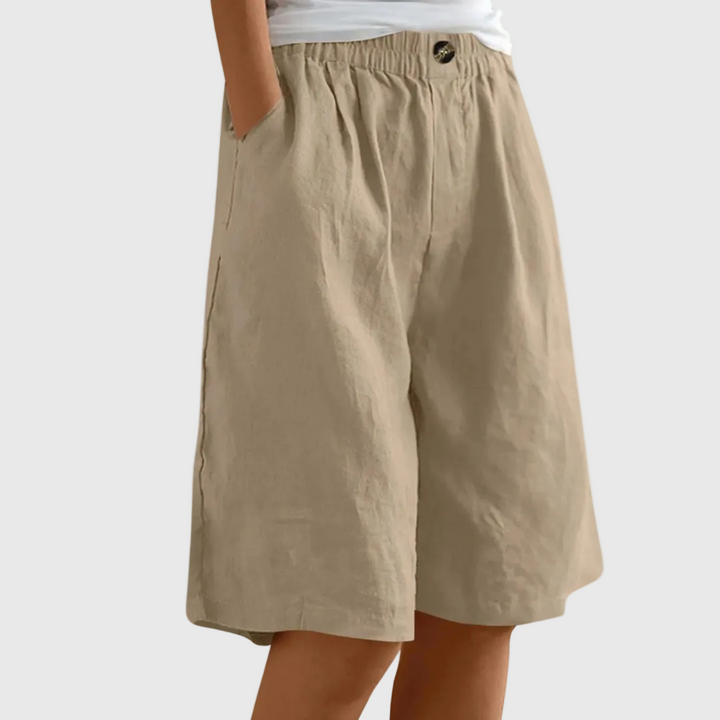 ROSE | WIDE-LEG ELASTIC WAIST SUMMER SHORTS