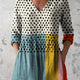 Lillian | Geometric Dot V-Neck Shirt