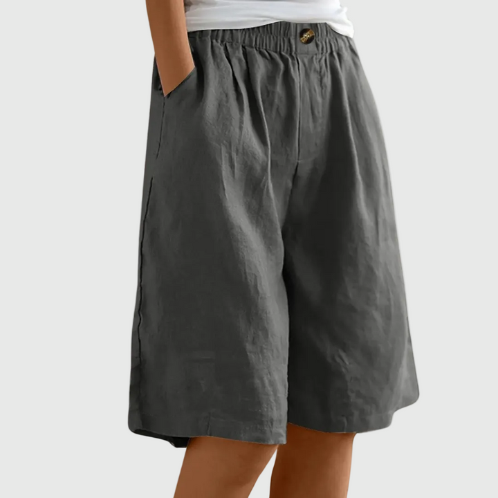 ROSE | WIDE-LEG ELASTIC WAIST SUMMER SHORTS