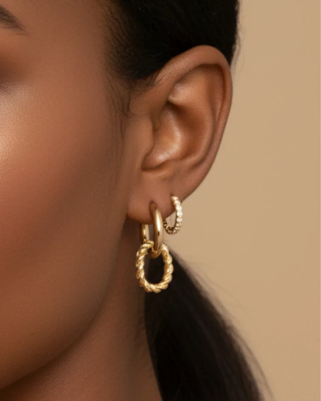 Double Hoop Hanger Earrings