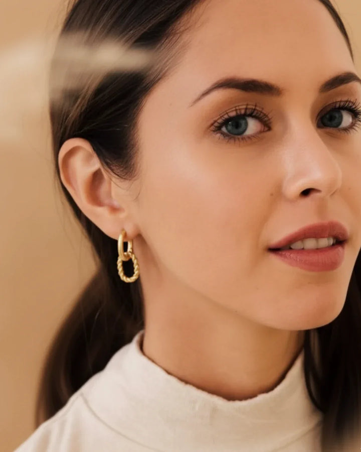 Double Hoop Hanger Earrings