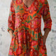 Aubrey | Ethnic Summer Floral V-Neck Shirt