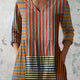 Avery | Stripe Patchwork V-Neck Shirt