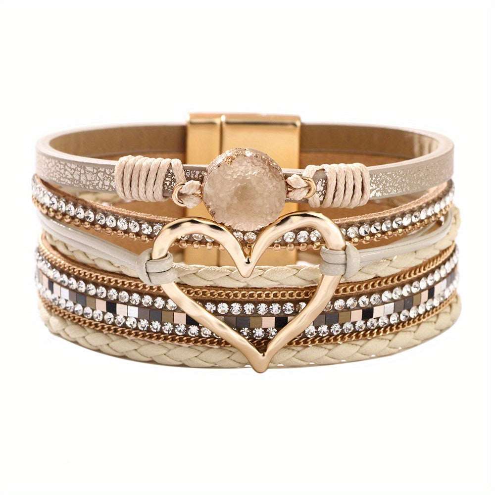 Bronwen | Bohemian Layered Leather Bracelet