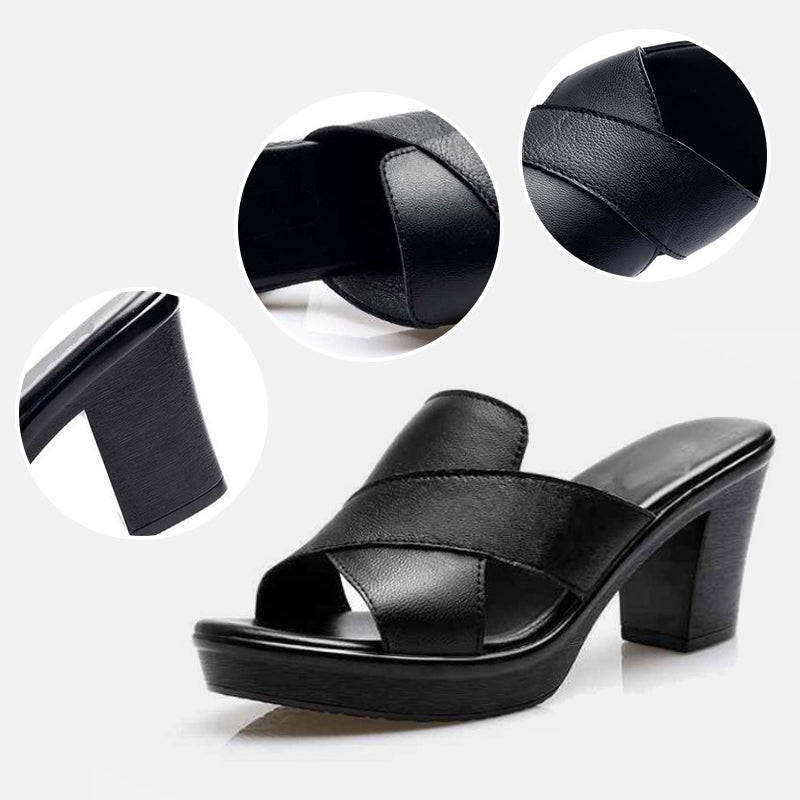 ALWENA | ELEGANT COMFORT HEEL SANDALS