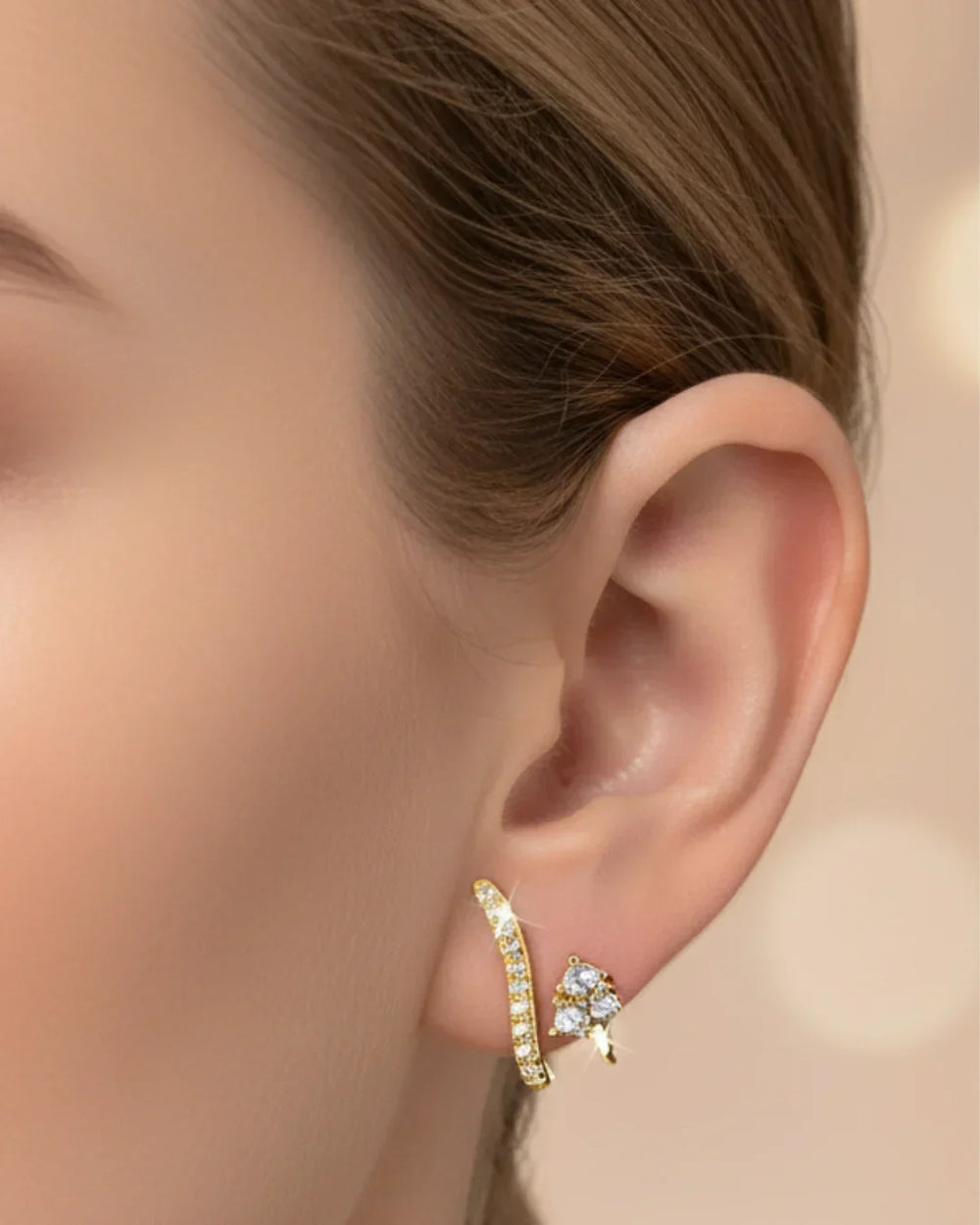 U Illusion Stud Earrings