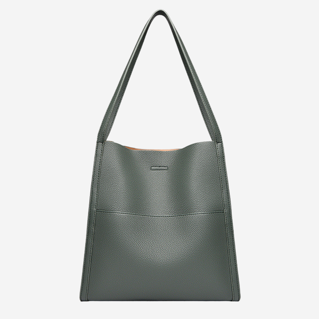 Structured Leather Shoulder Bag