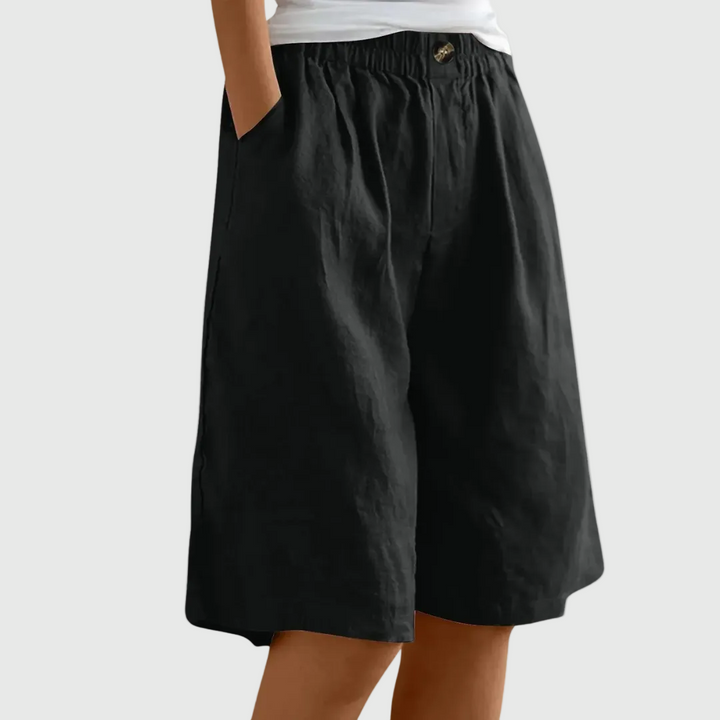 ROSE | WIDE-LEG ELASTIC WAIST SUMMER SHORTS