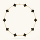 CLOVER | 10 Motive Black Necklace