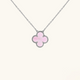 CLOVER | Pink/Silver Necklace