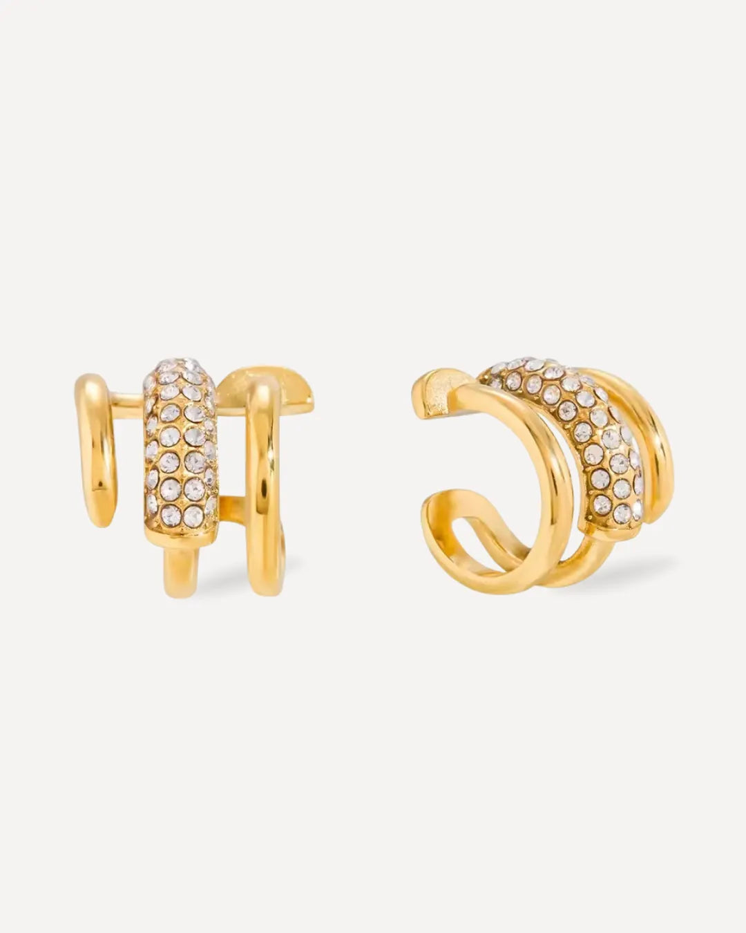 Diamant Illusion Cuff Earrings