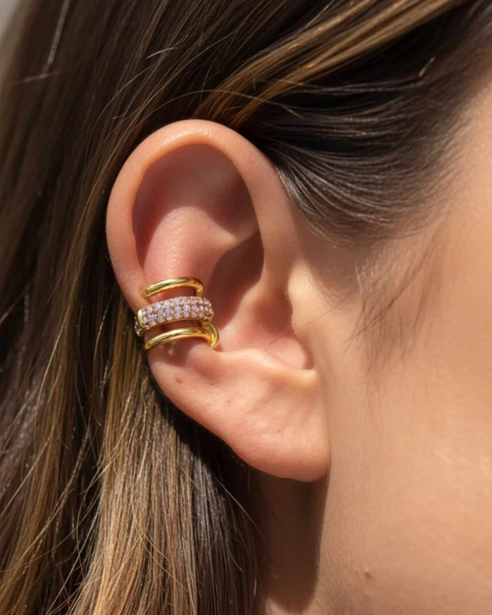 Diamant Illusion Cuff Earrings