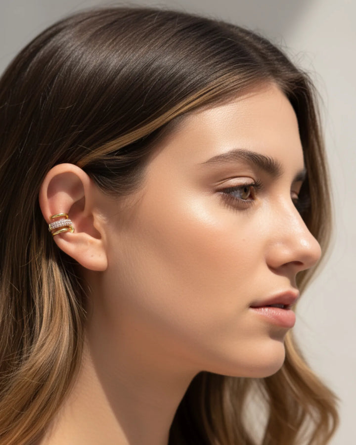 Diamant Illusion Cuff Earrings