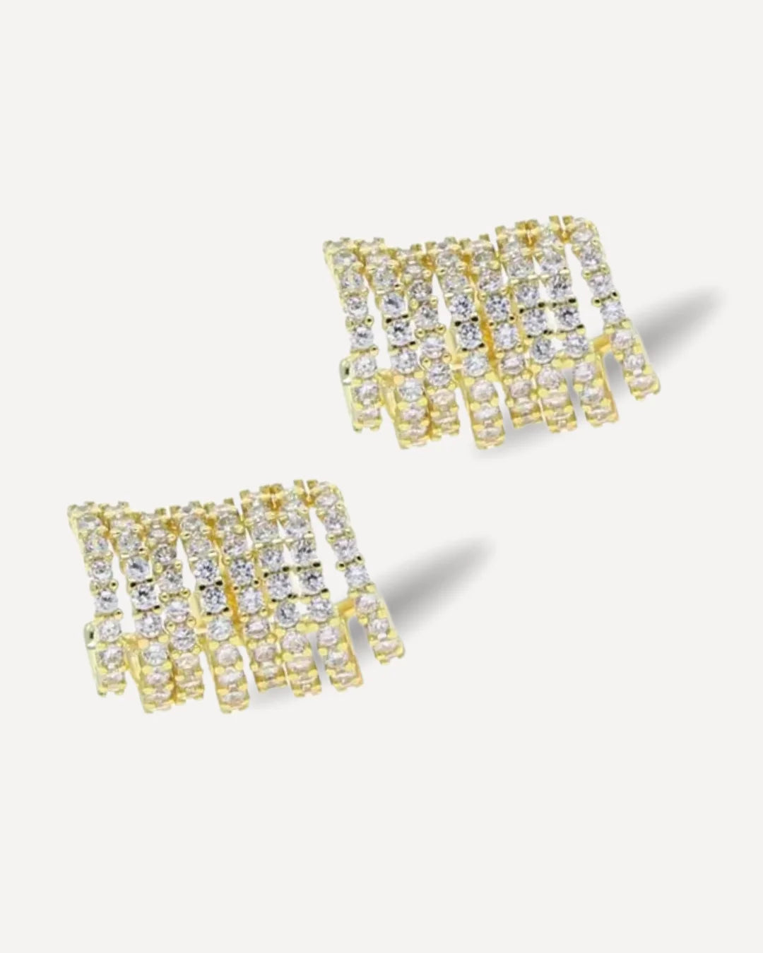 Noir & Gold Illusion Earring