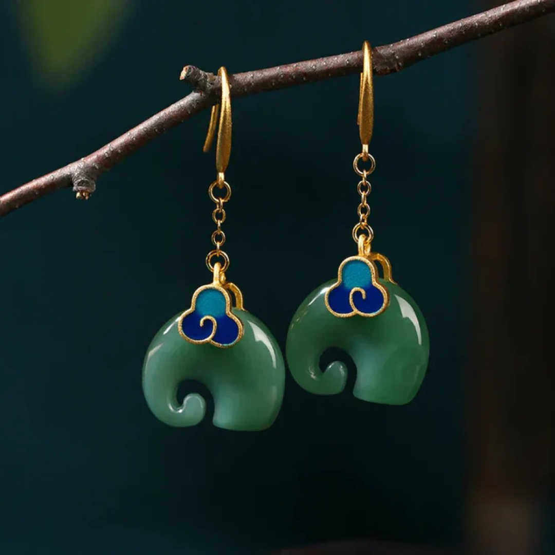 Nellie | Retro Elephant Earrings