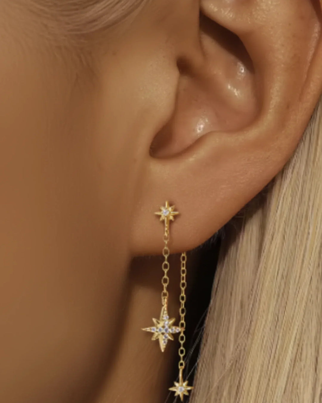 Double starlight Earring (single ear)