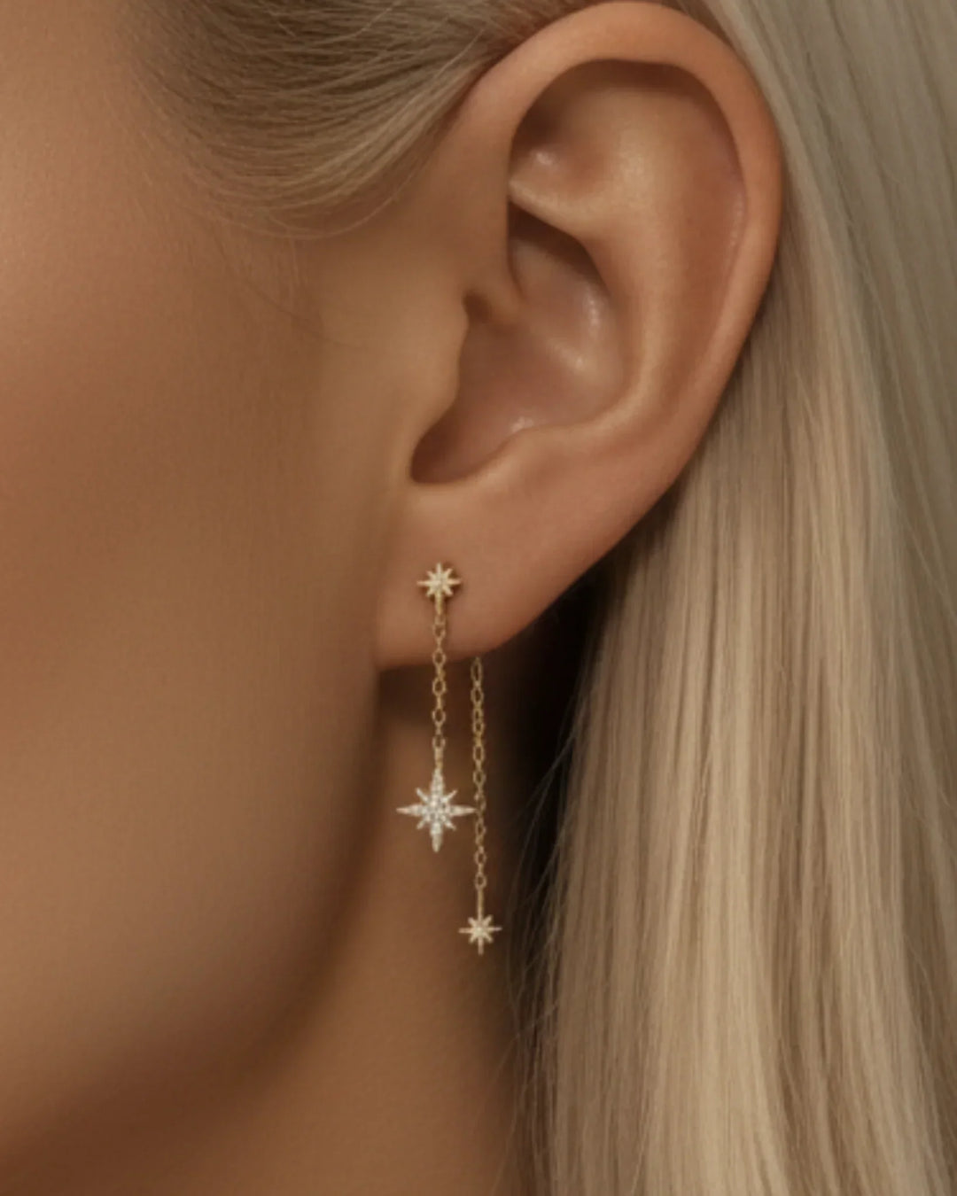 Double starlight Earring (single ear)