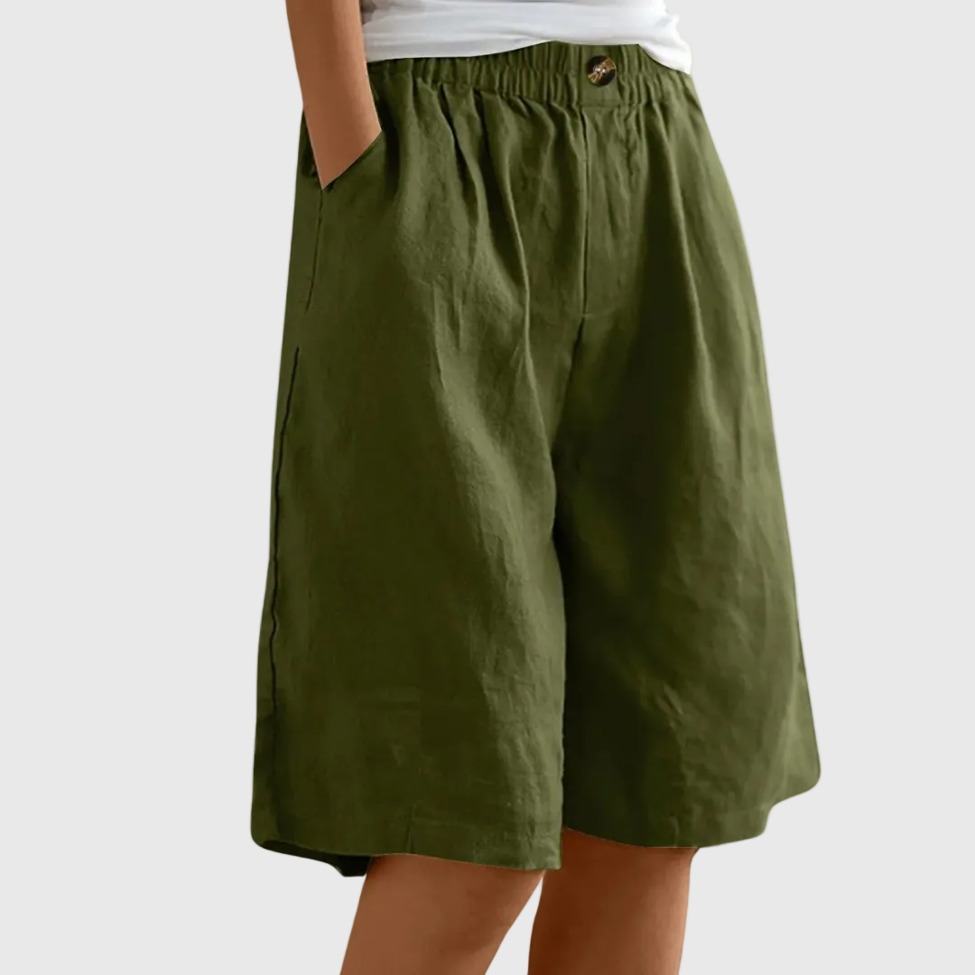 ROSE | WIDE-LEG ELASTIC WAIST SUMMER SHORTS