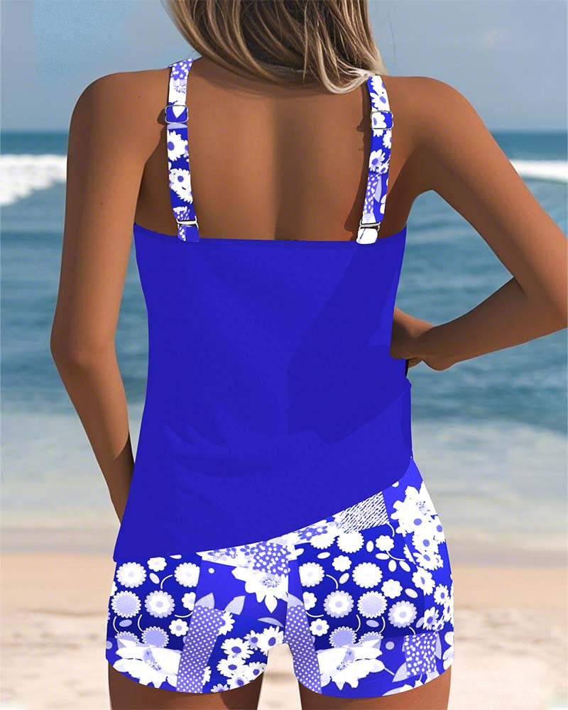 DAMHNAIT | TWO-PIECE SWIMSUIT SET WITH SHORTS