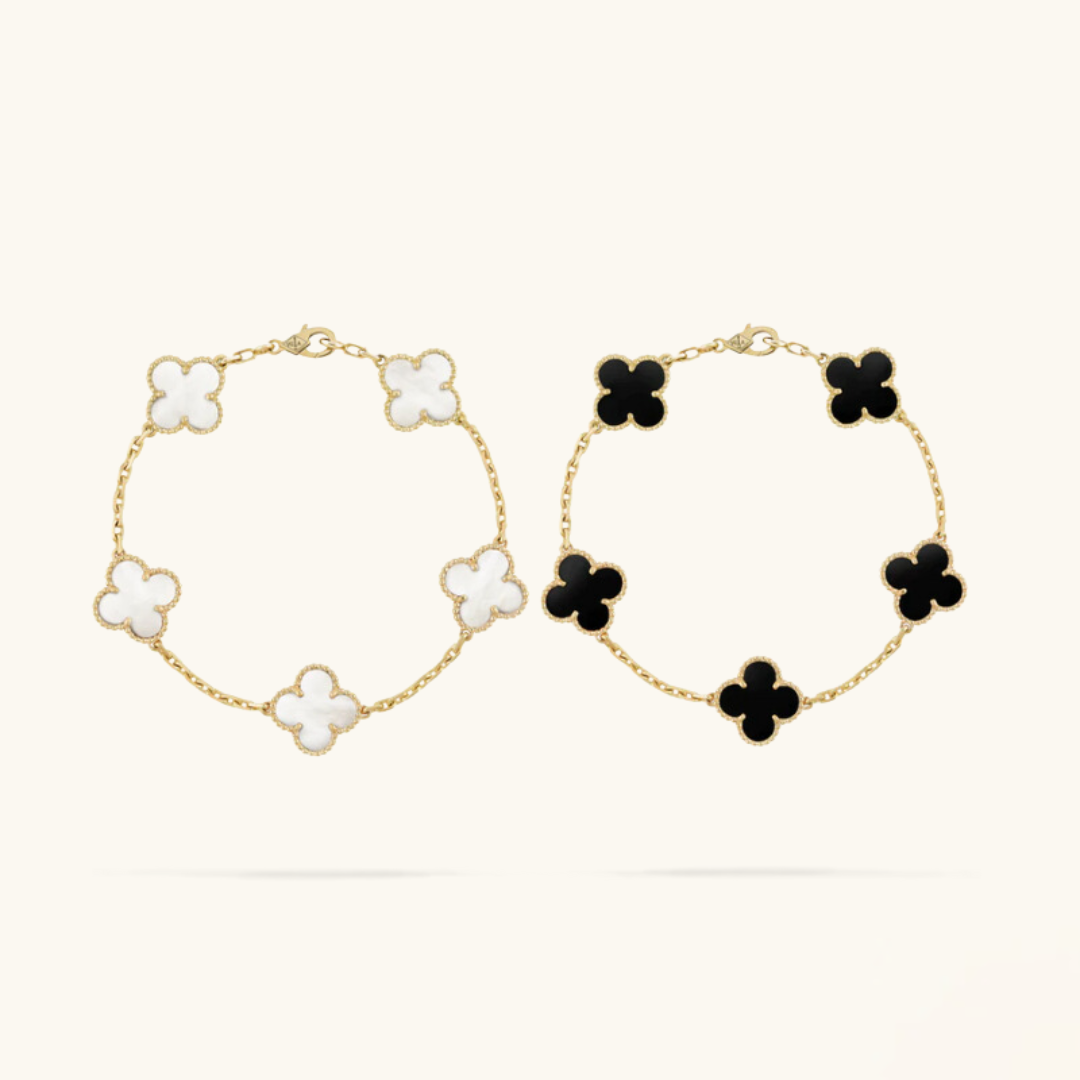 2-Piece Clover elet Set - Black/White