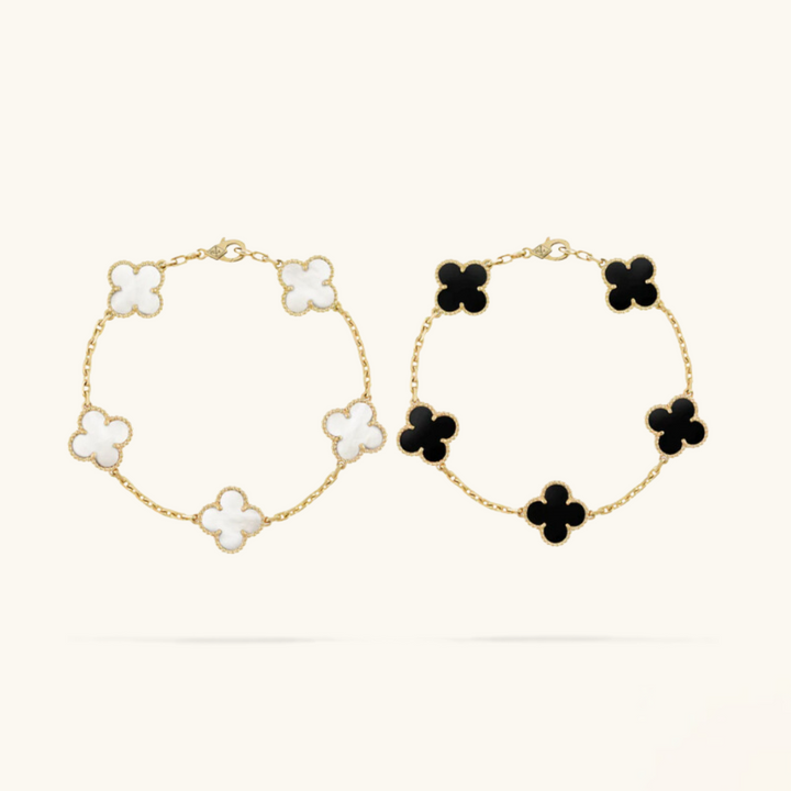 2-Piece Clover elet Set - Black/White