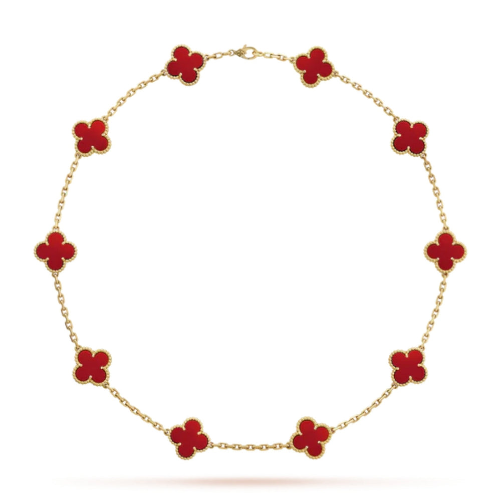 CLOVER | 10 Motive Red Necklace