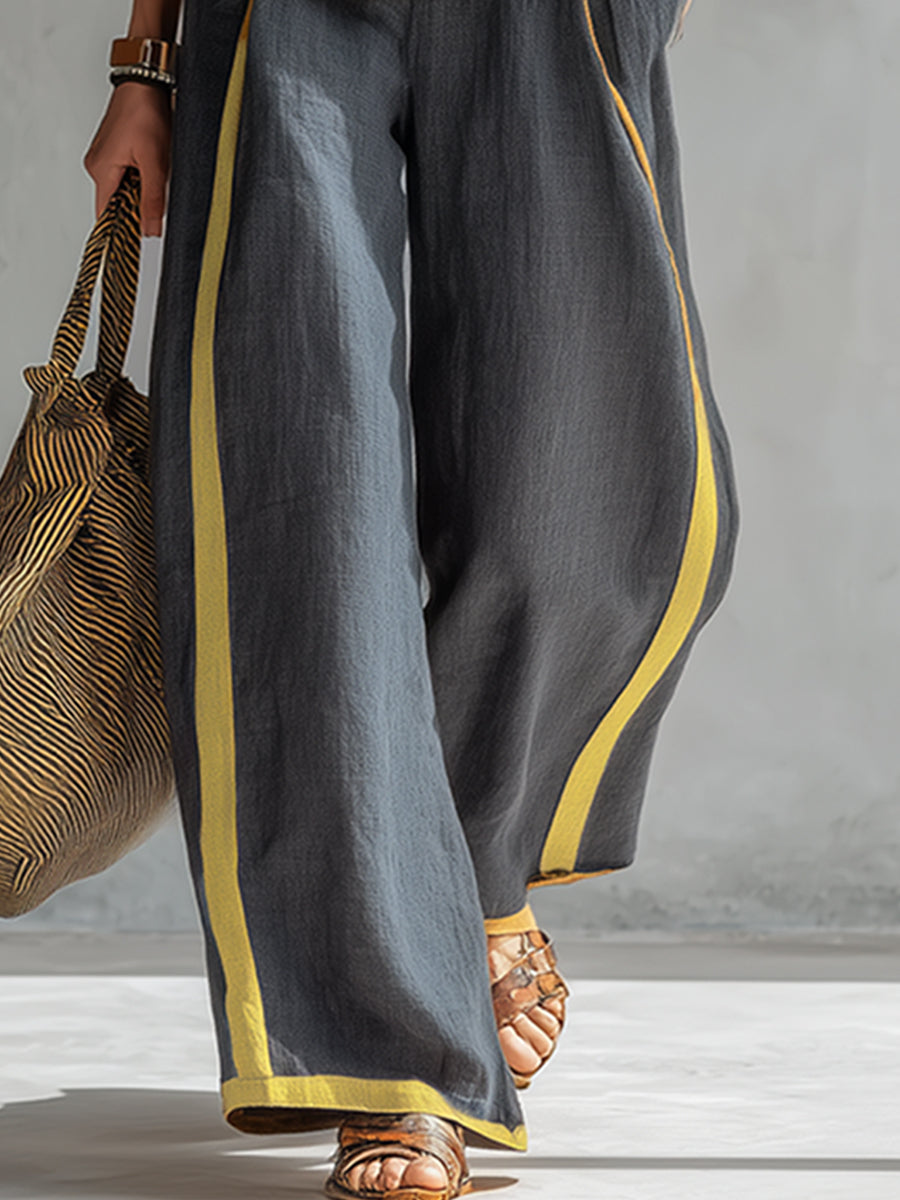 LAOISE | ELEGANT LINEN BLEND TROUSER SET