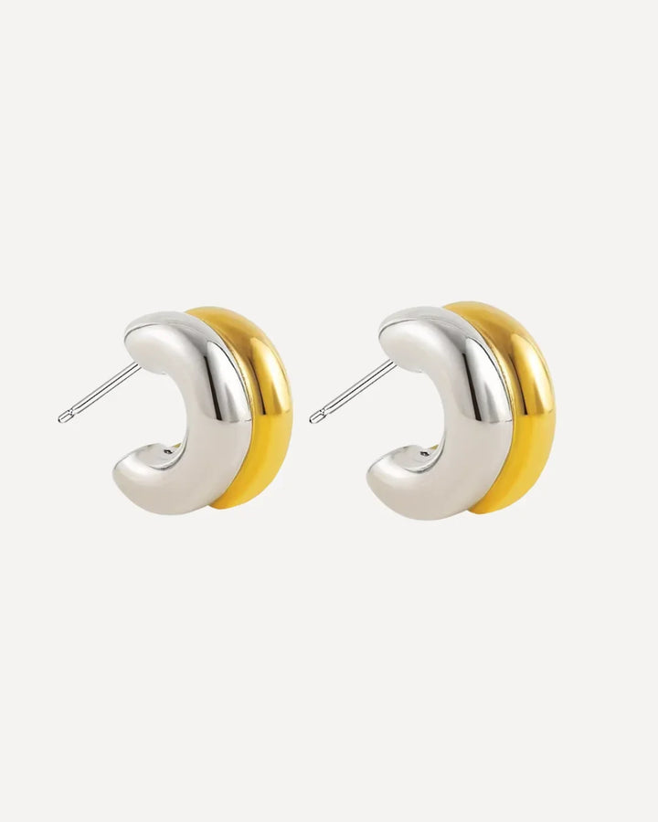 Twoway hoop Illusion Earrings