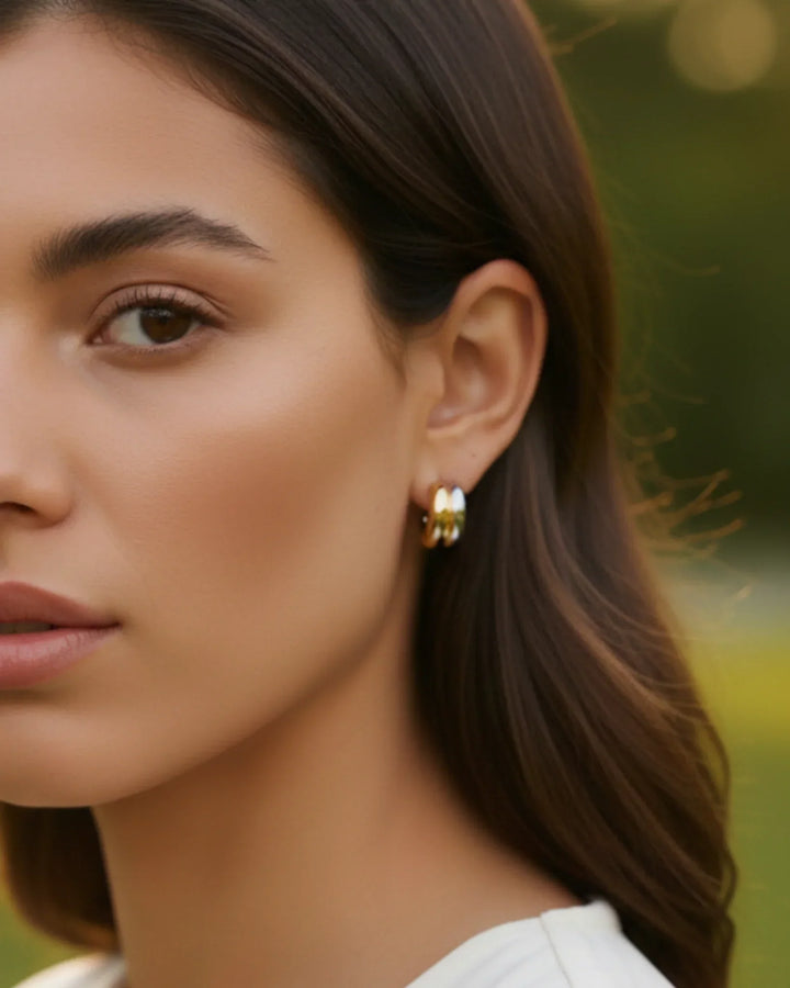 Twoway hoop Illusion Earrings