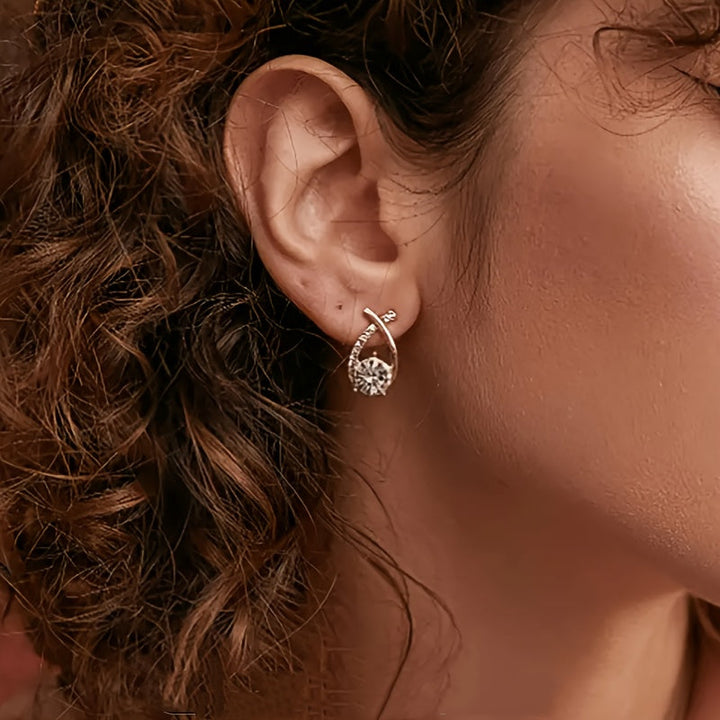 Faith | Gold Cross Earrings with Zirconia
