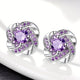 Myrtle | Purple Clover Earrings