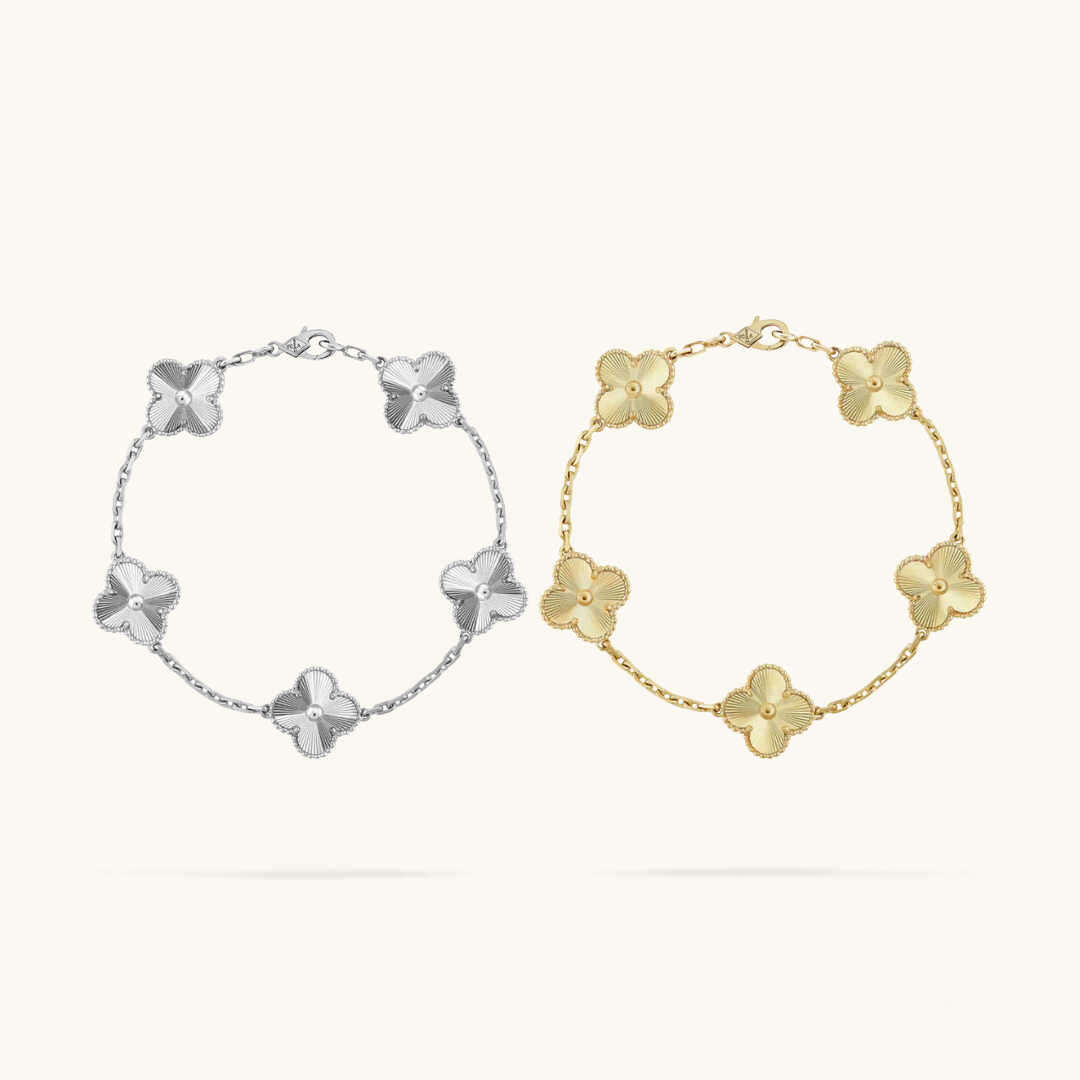 2-Piece Clover elet Set - Silver/Gold