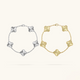 2-Piece Clover elet Set - Silver/Gold