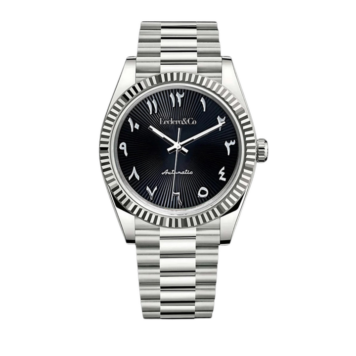 BLACK ARABIC MEN'S WATCH