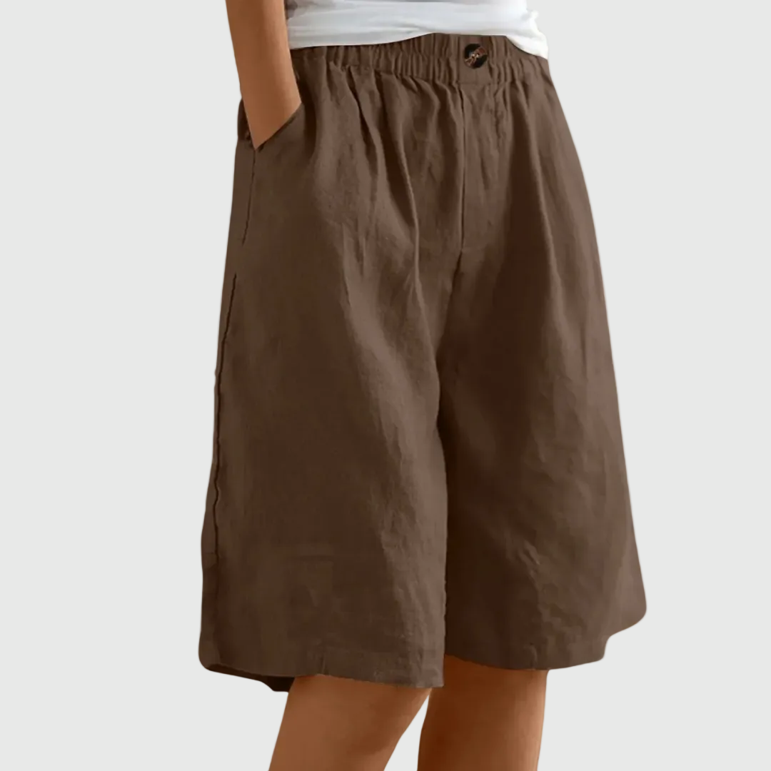 ROSE | WIDE-LEG ELASTIC WAIST SUMMER SHORTS