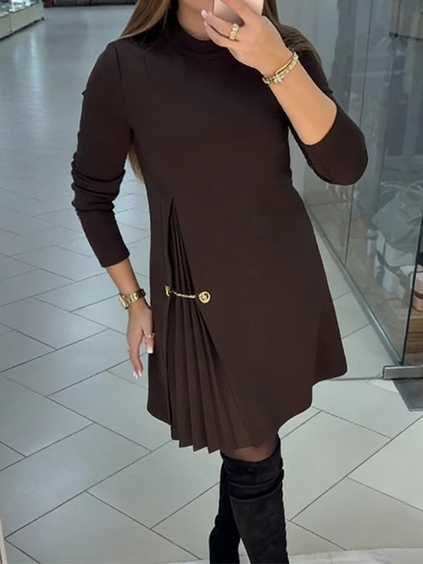 Dorothy | Asymmetric Pleated Mini Dress