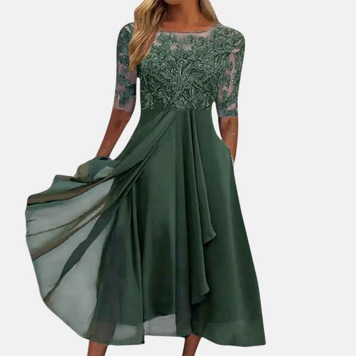 ÉABHA | ELEGANT LACE OCCASION DRESS