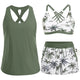 CRESSIDA | SPORTY THREE-PIECE TANKINI SET WITH POCKETS