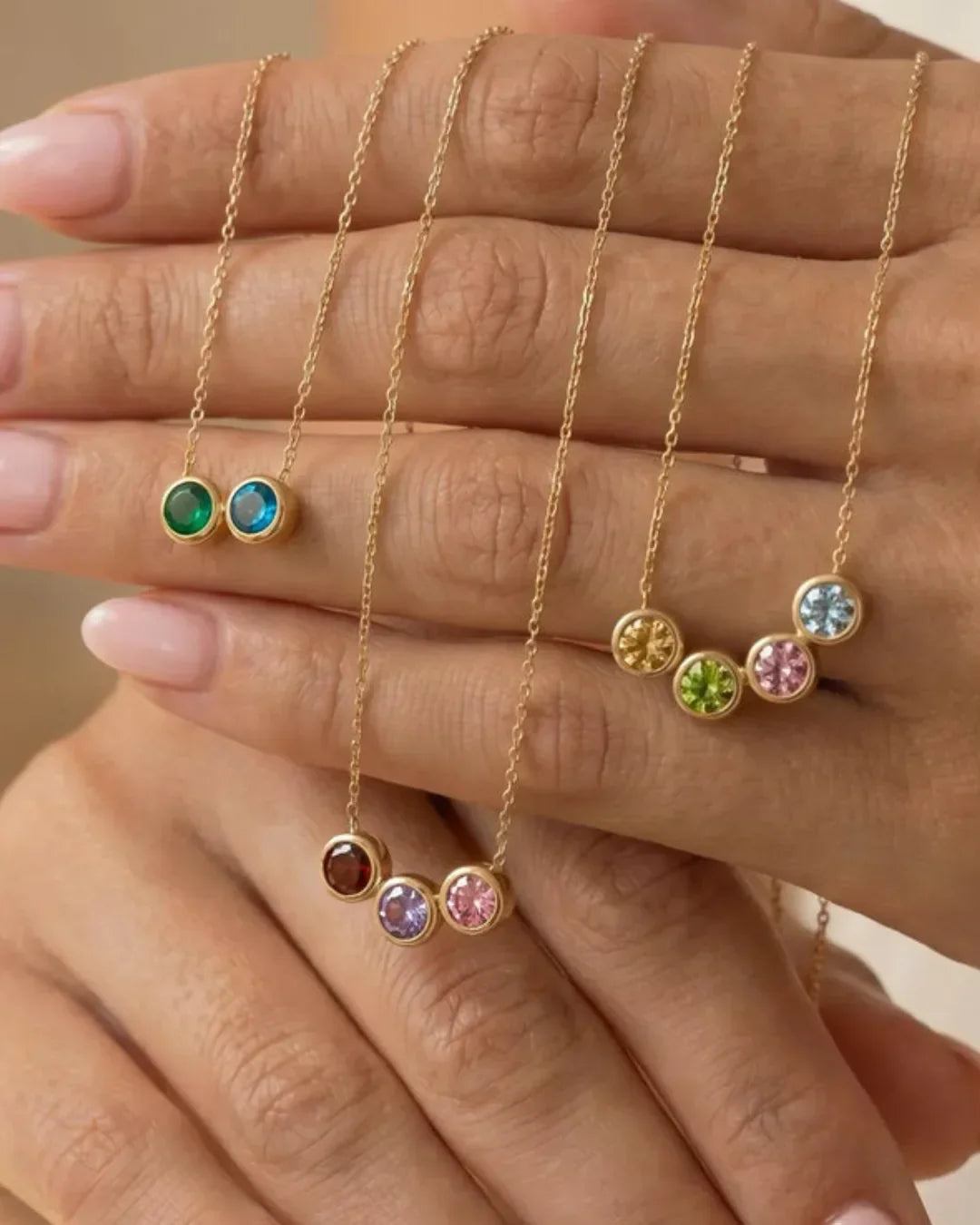Viora Personalized Birthstone Necklace
