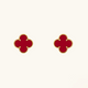 CLOVER | Red Earrings