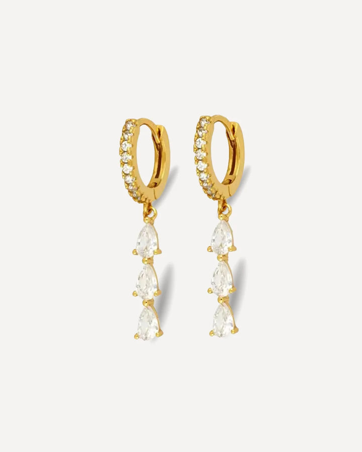 Triple Diamant Hanger Earrings