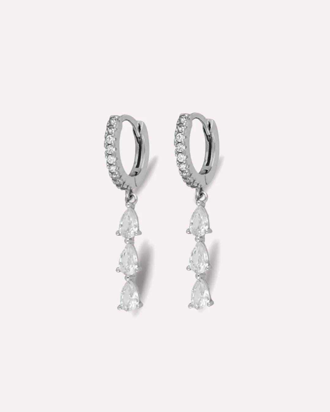Triple Diamant Hanger Earrings