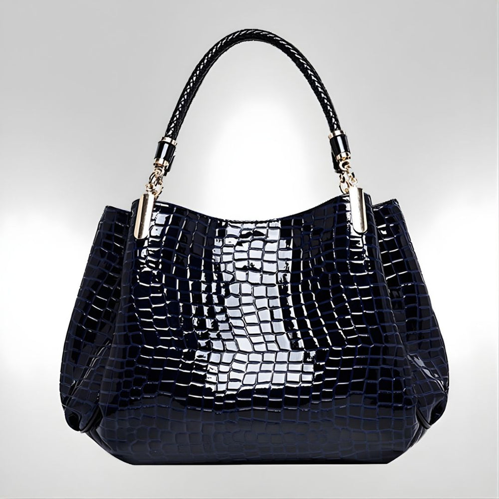 BRIDIE | CROCODILE-EMBOSSED SHOULDER BAG