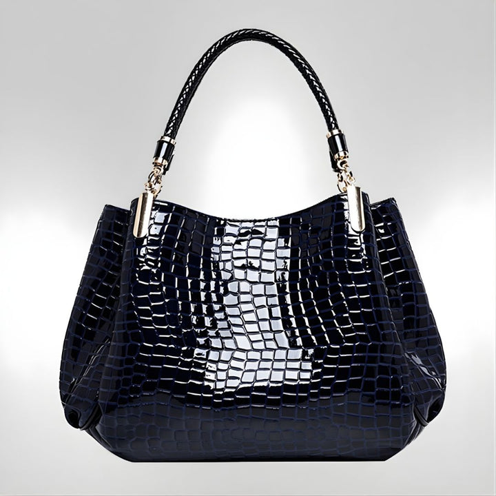 BRIDIE | CROCODILE-EMBOSSED SHOULDER BAG