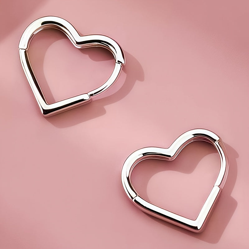 Molly | Gold Heart Earrings in Stainless Steel